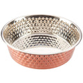Spot Honeycomb Non Skid Stainless Steel Dog Bowl Hammered Exterior, Copper, 1ea/2 qt
