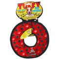 Tuffy NO STUFF Ultimate Ring Dog Toy Red Paw, 1ea/9 in