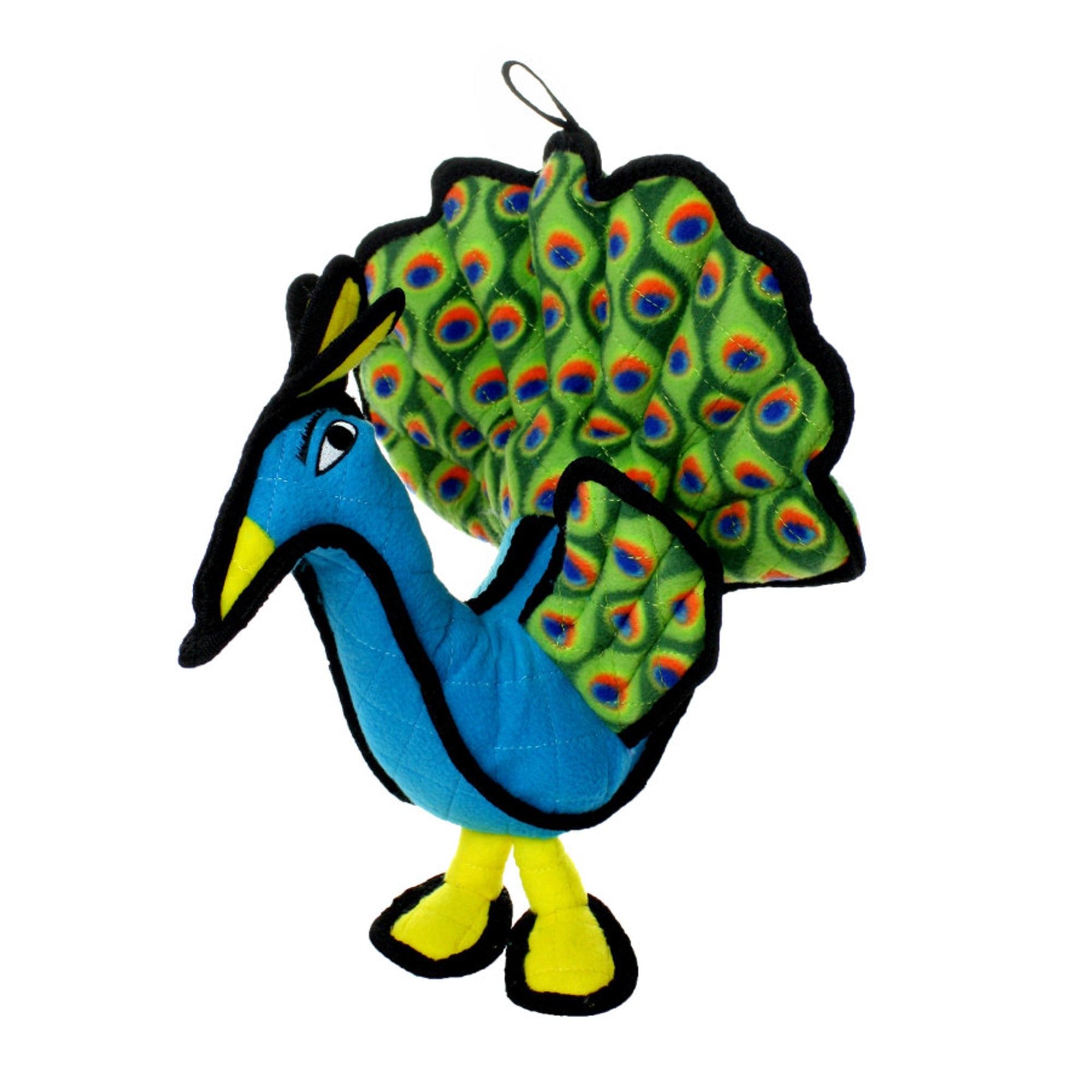 Tuffy Zoo Peacock Durable Dog Toy Blue, 1ea/14 in