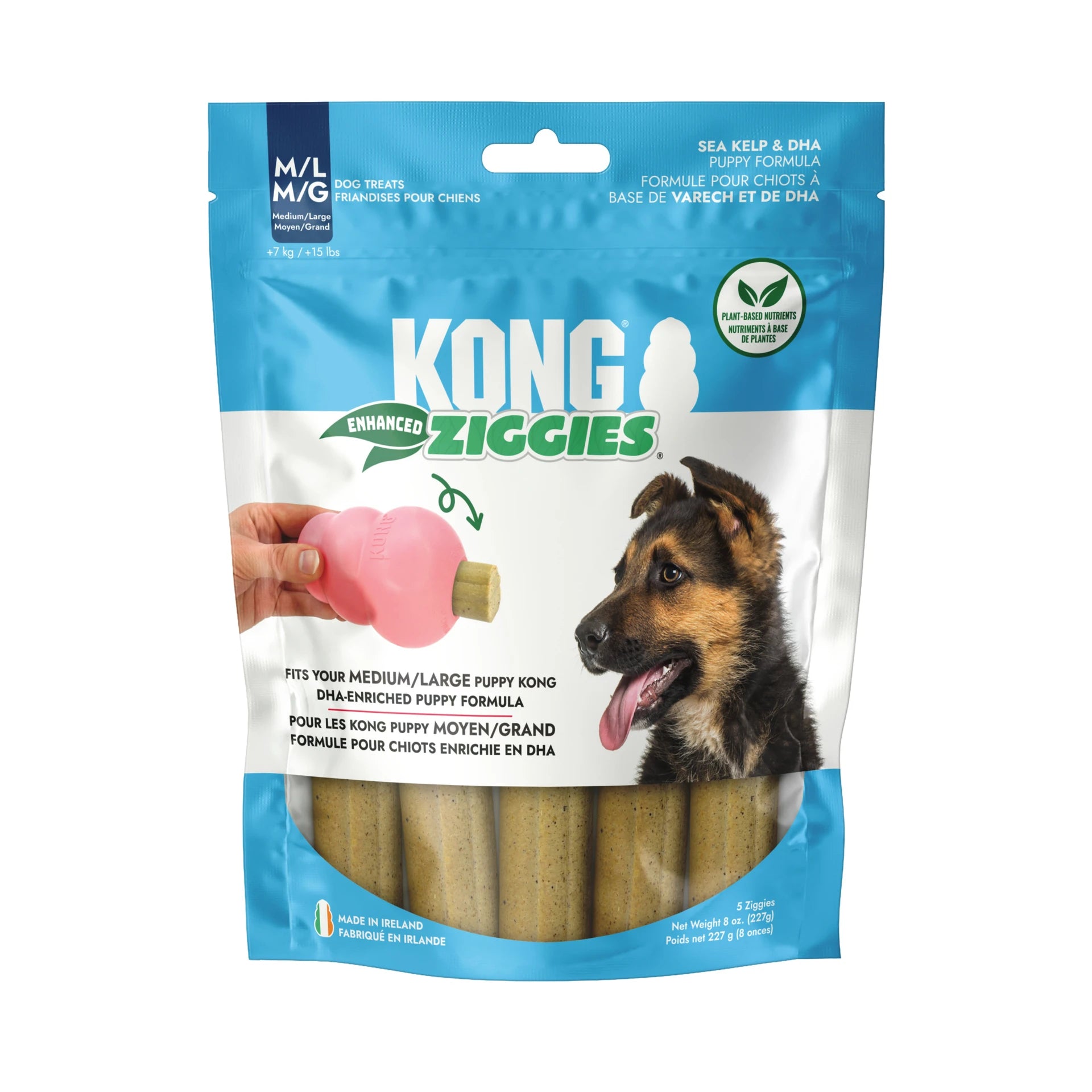 kong Ziggies Enhanced, Puppy Medium/Large Between 30-65 lbs