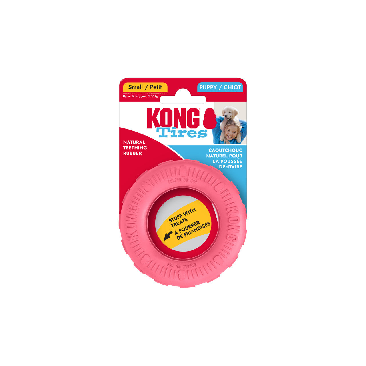 KONG Puppy Tires Pink Small Up to 20 lbs