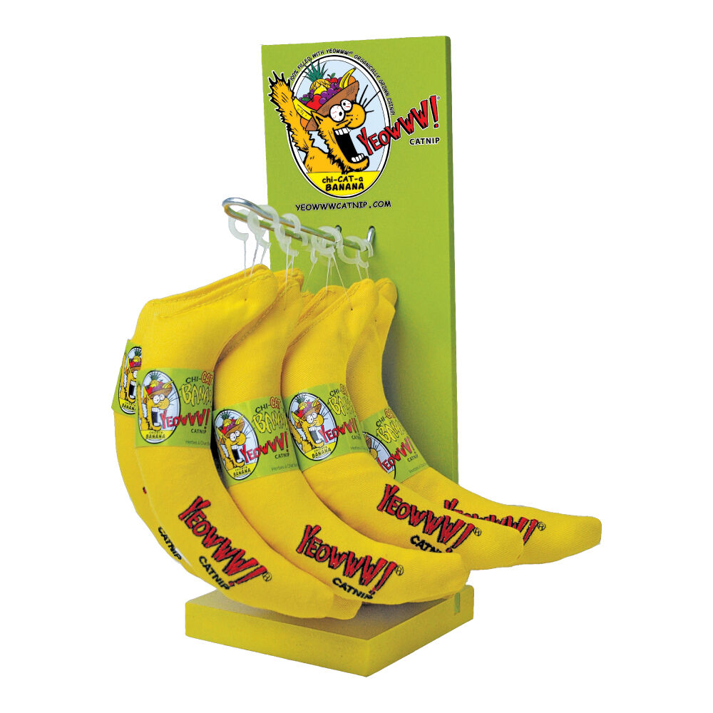 Yeowww Banana Catnip Cat Toy Yellow, 7 in