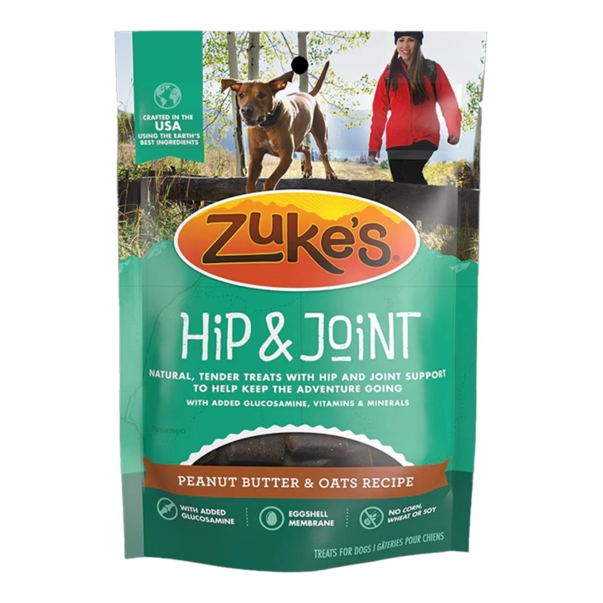 Zuke's Dog Hip & Joint Peanut Butter & Oats Recipe Treats 1Lb