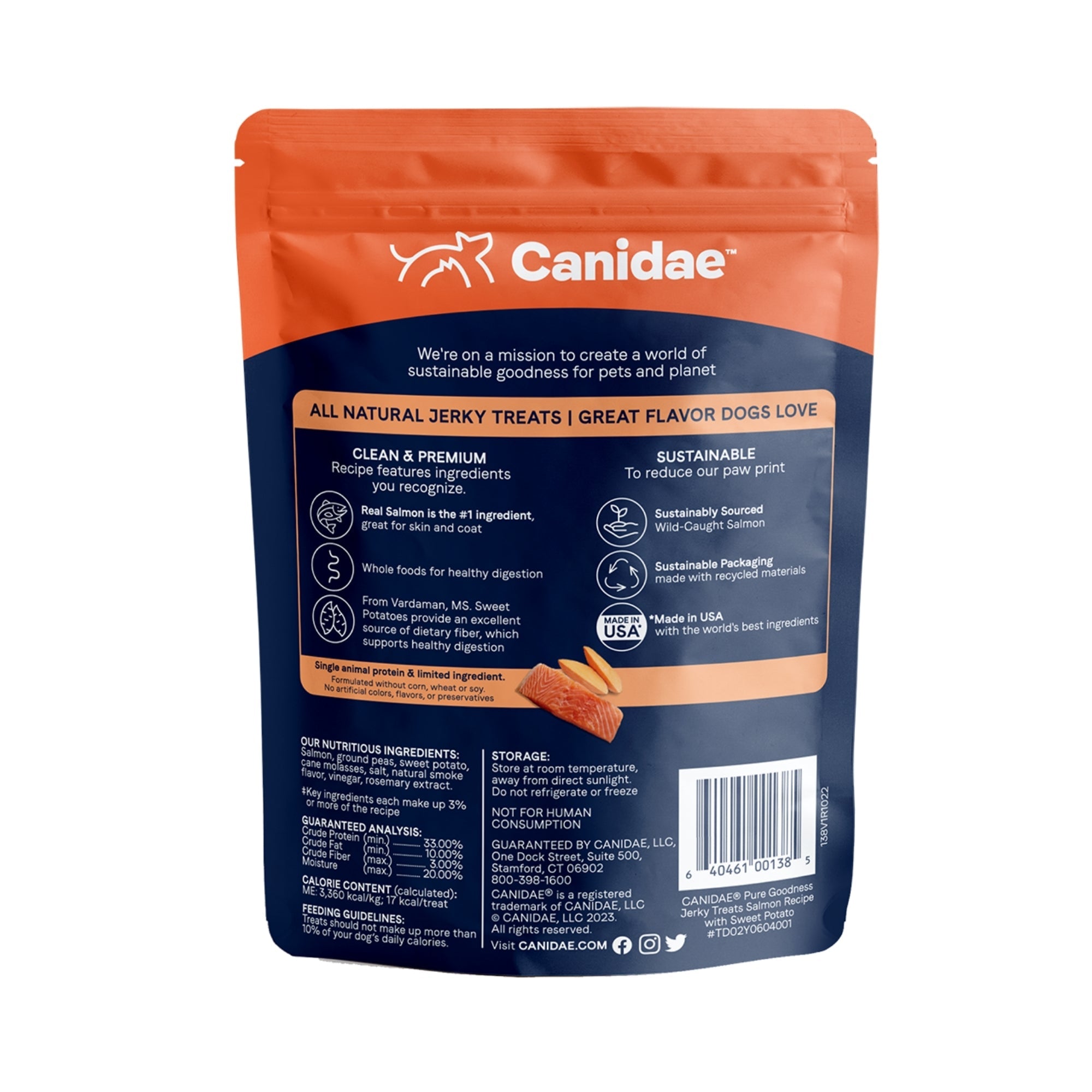 Pure Goodness Jerky Treats Salmon/Sweet Potato  4oz.