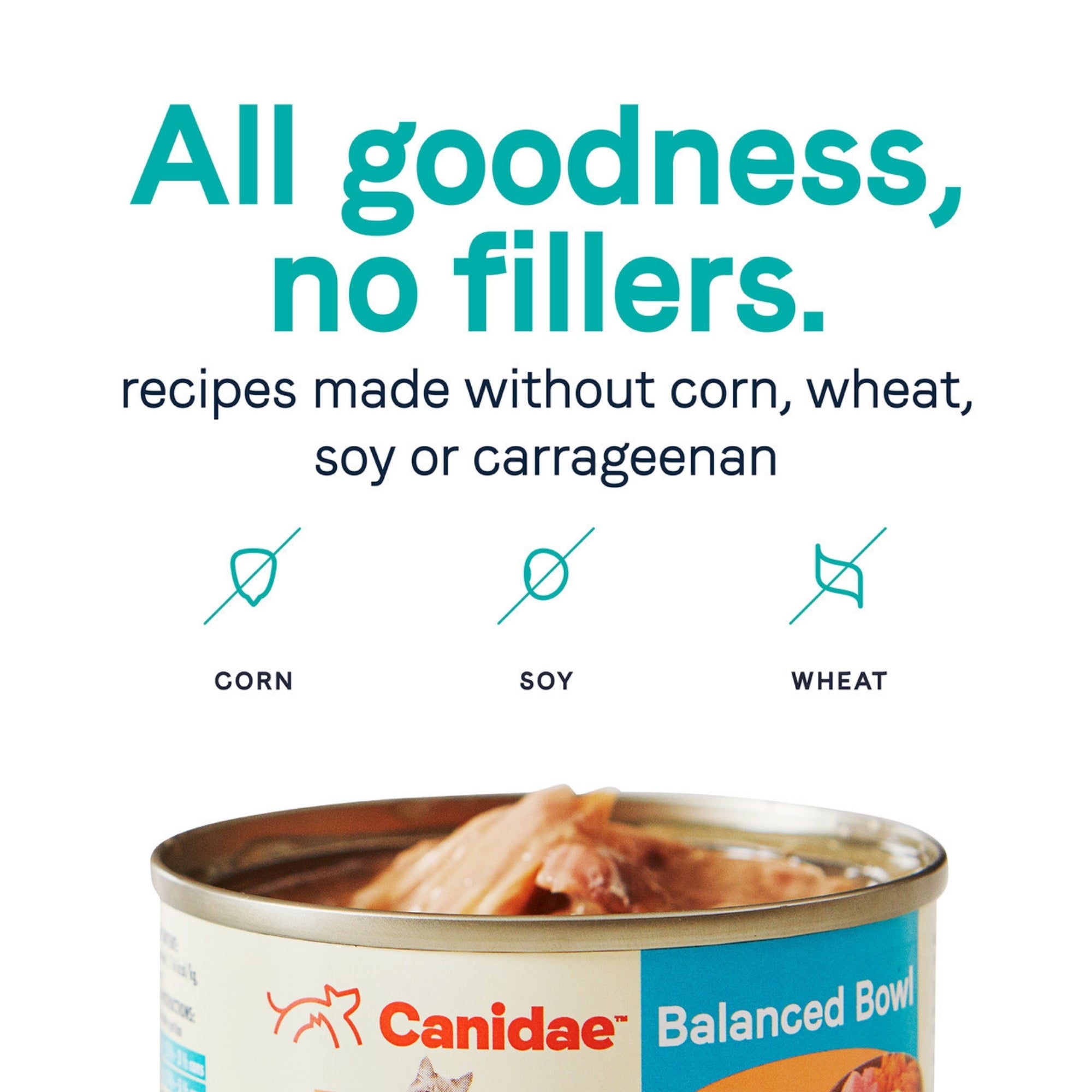 CANIDAE Balanced Bowl Canned Cat Food Tuna  Carrots, 24ea/3 oz