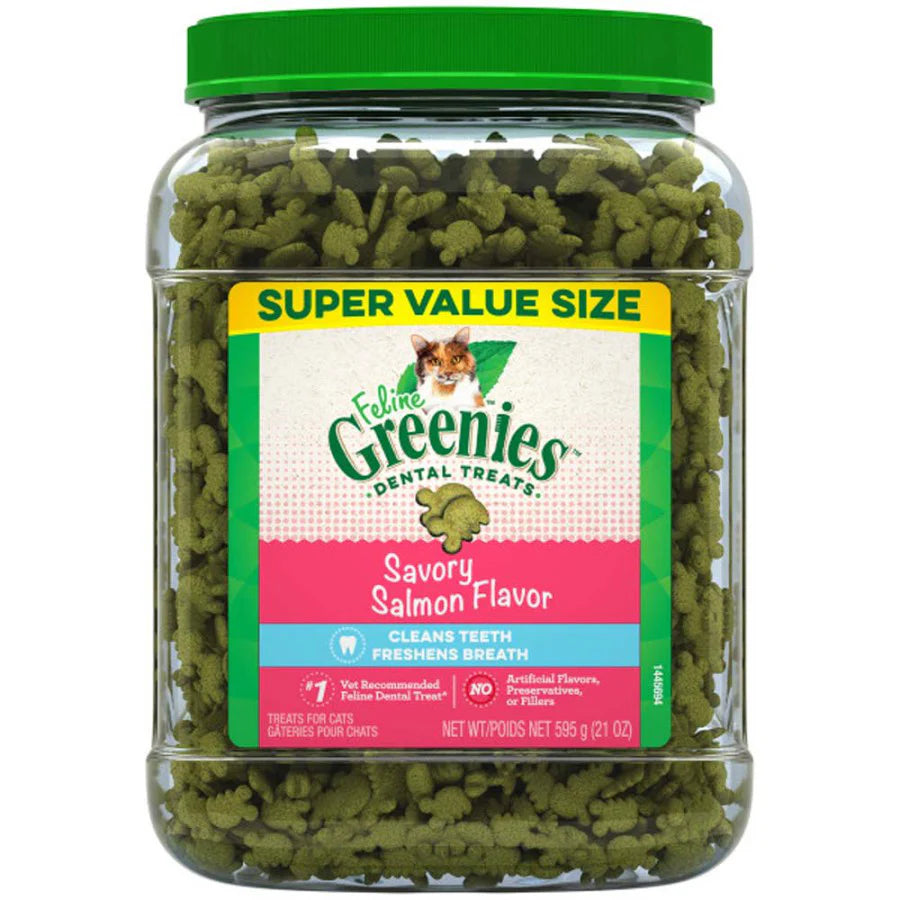 Greenies Feline Adult Cat Dental Treats Savory Salmon, 1ea/21 oz