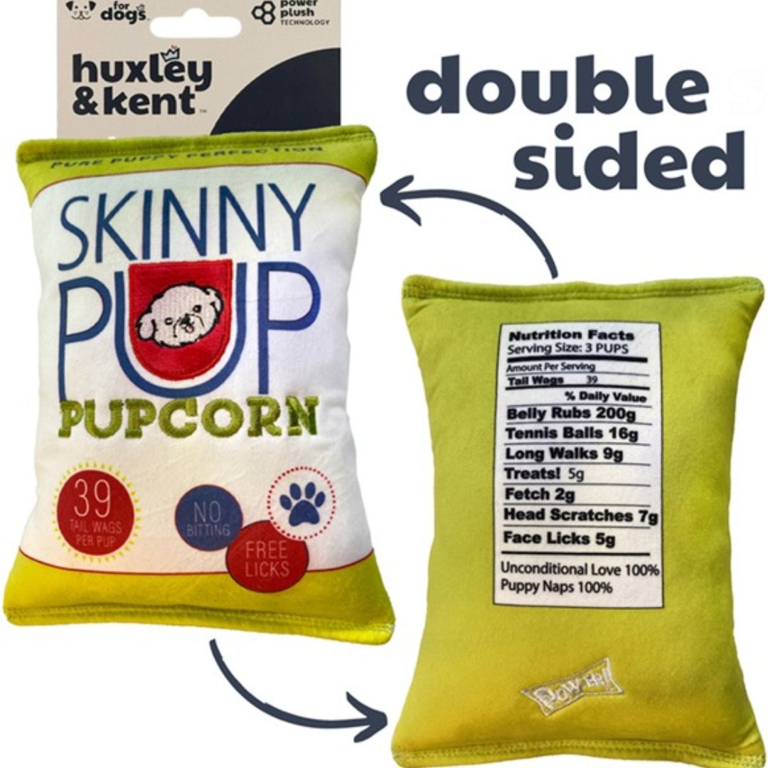 H&K Power Plush Dog Skinny Pup Small Squeak Crinkle