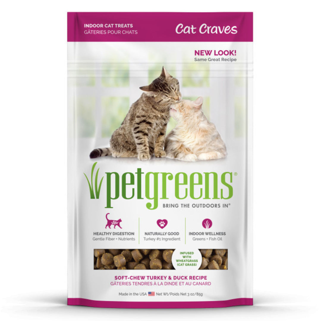 Pet Greens Cat Craves Semi-Moist Soft Cat Treats Turkey & Duck 1ea/3 oz