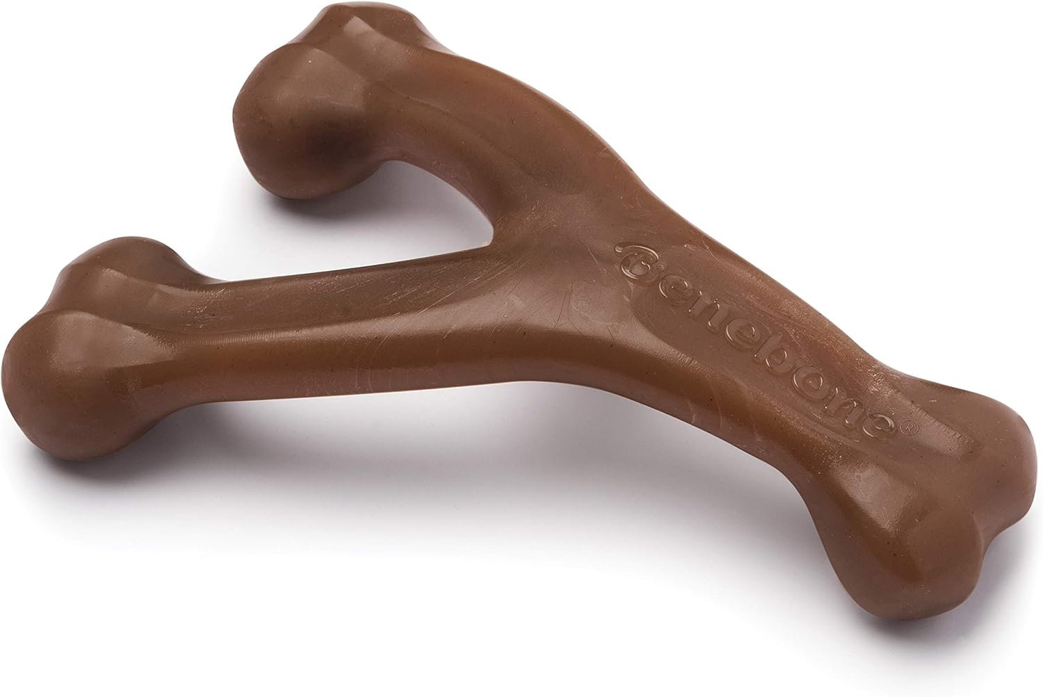 Benebone Wishbone Durable Dog Chew Toy for Aggressive Chewers, Real Peanut Made in USA Giant