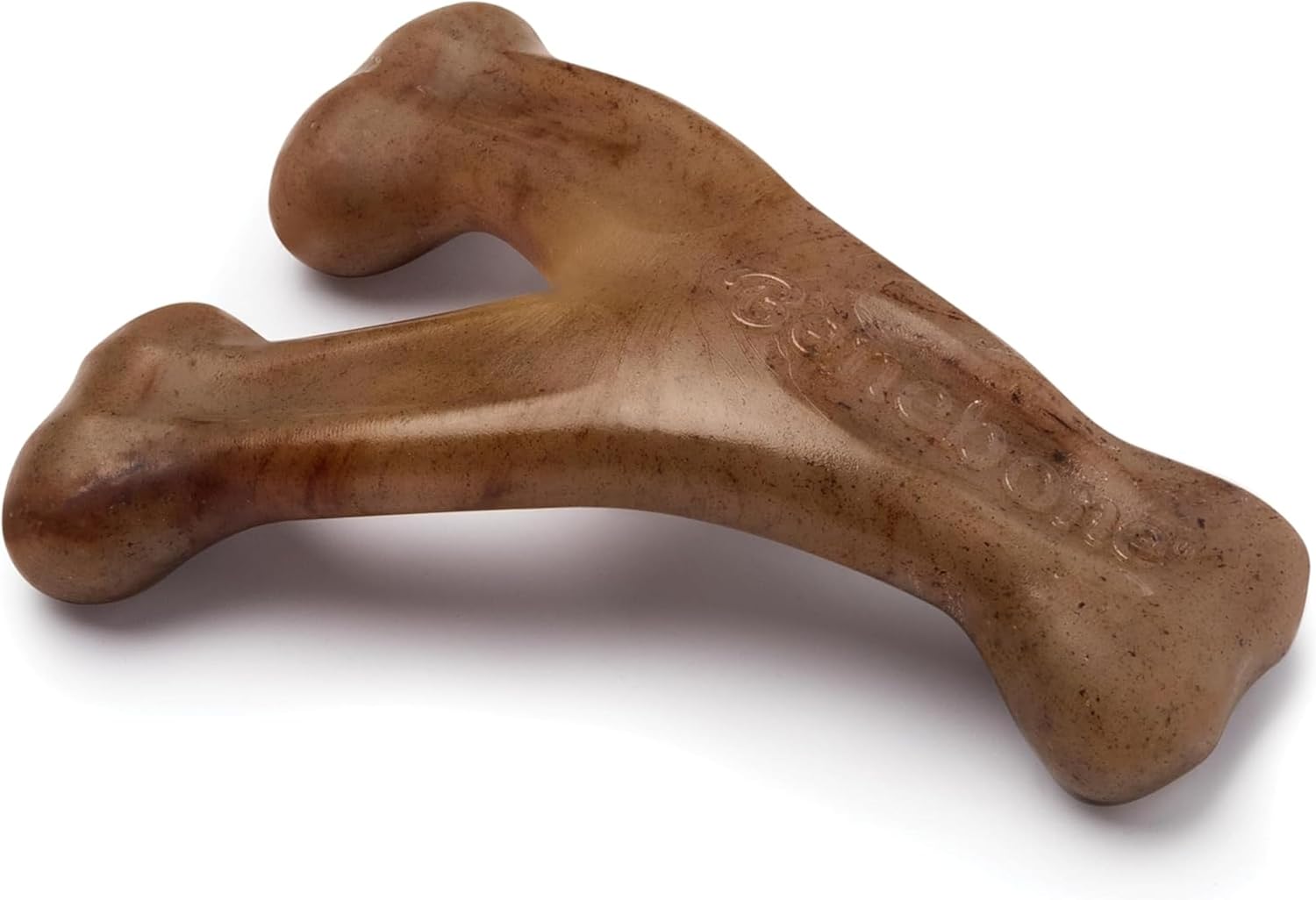 Benebone Wishbone Durable Dog Chew Toy for Aggressive Chewers Real Bacon