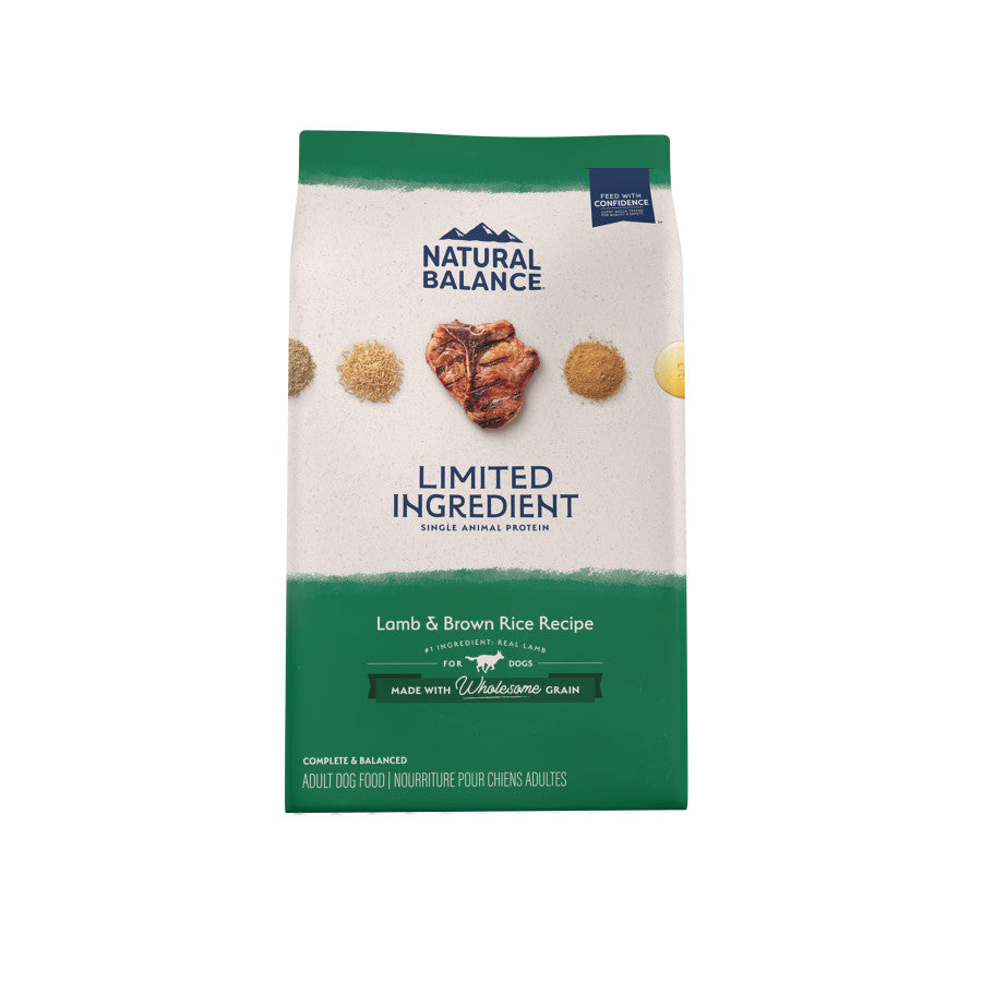 Natural Balance Pet Foods Limited Ingredient Dry Dog Food Lamb & Brown Rice 12lb