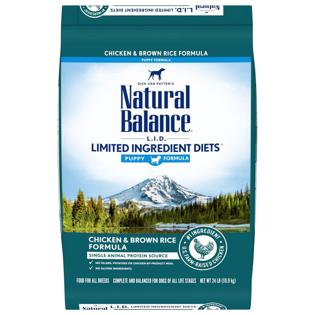Natural Balance Pet Foods Limited Ingredient Puppy Dry Dog Food Chicken & Brown Rice 24lb