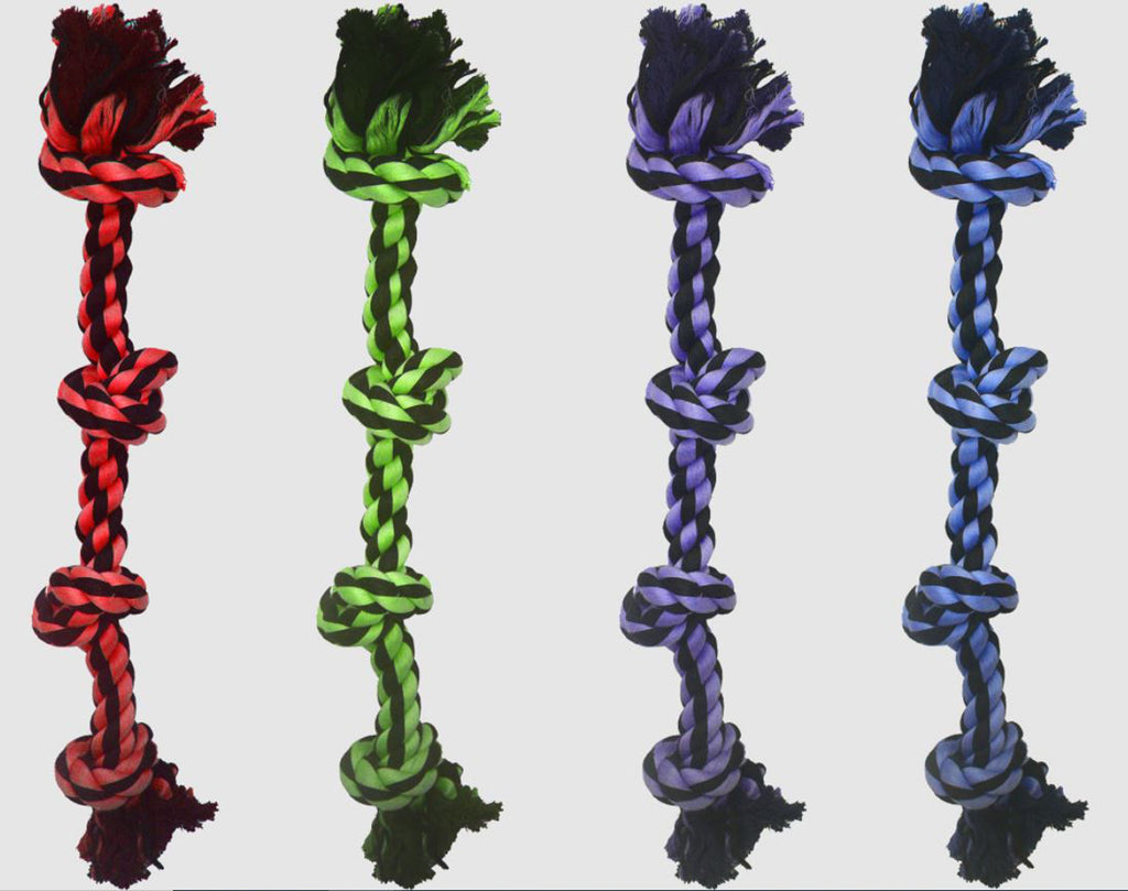 Multipet Nuts for Knots 4-Knot Rope Dog Toy Assorted 1ea/25 in