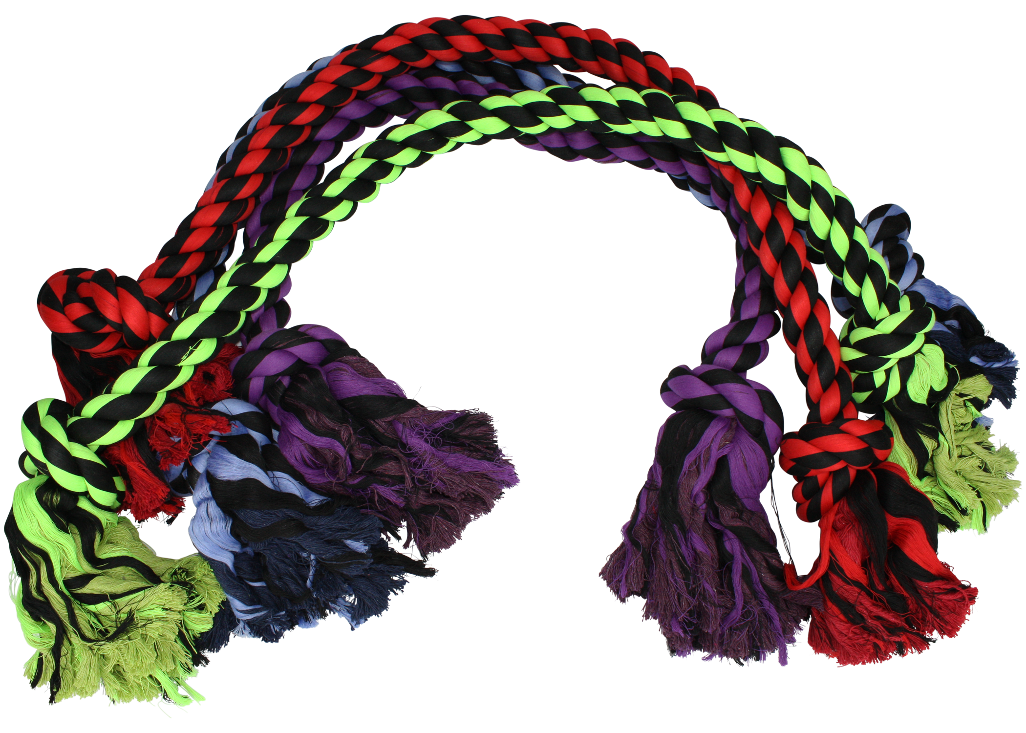 Multipet Nuts for Knots 2-Knot Rope Dog Toy Assorted 1ea/48 in
