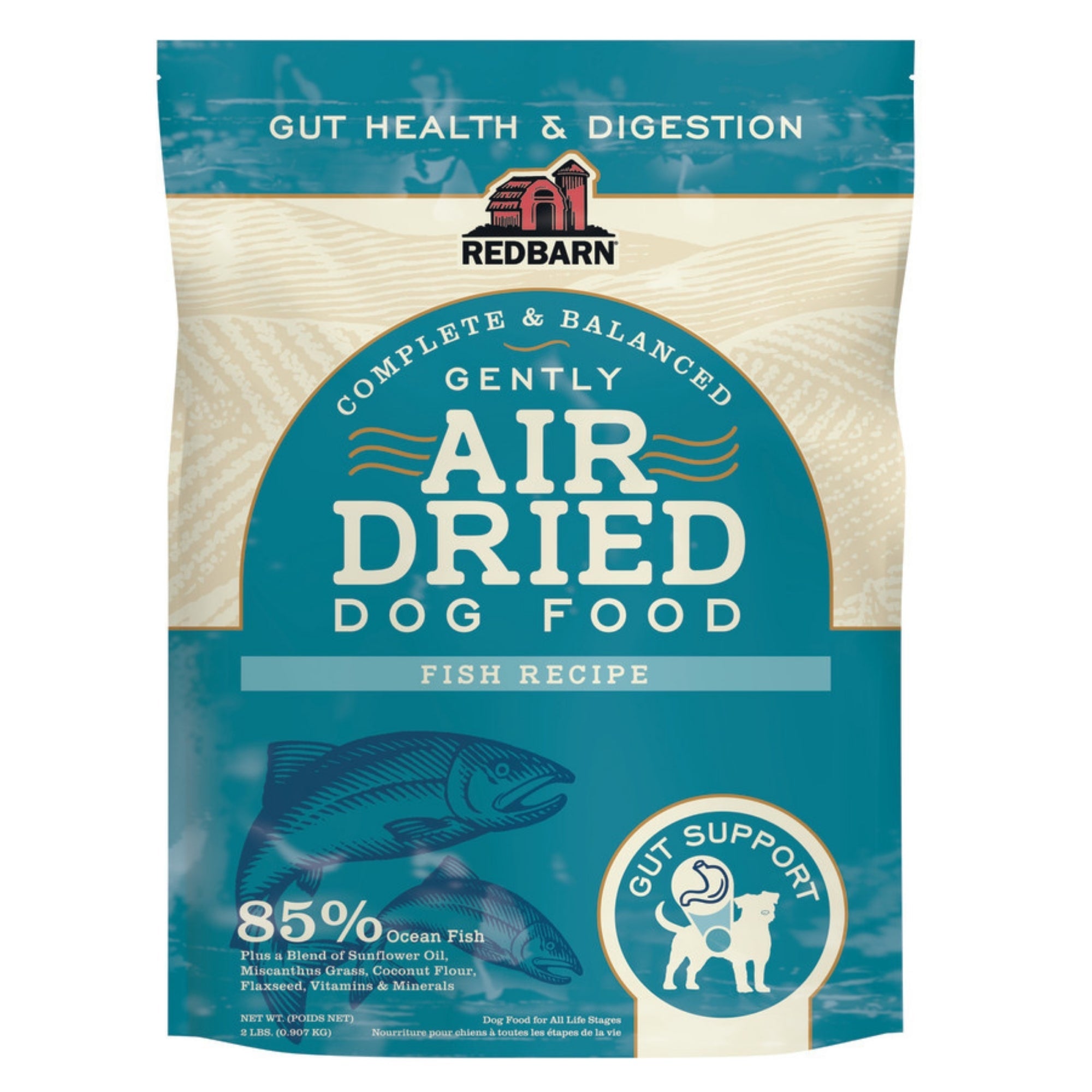 Redbarn Pet Products Air Dried Gut Support Dry Dog Food Fish, 1ea/2 lb