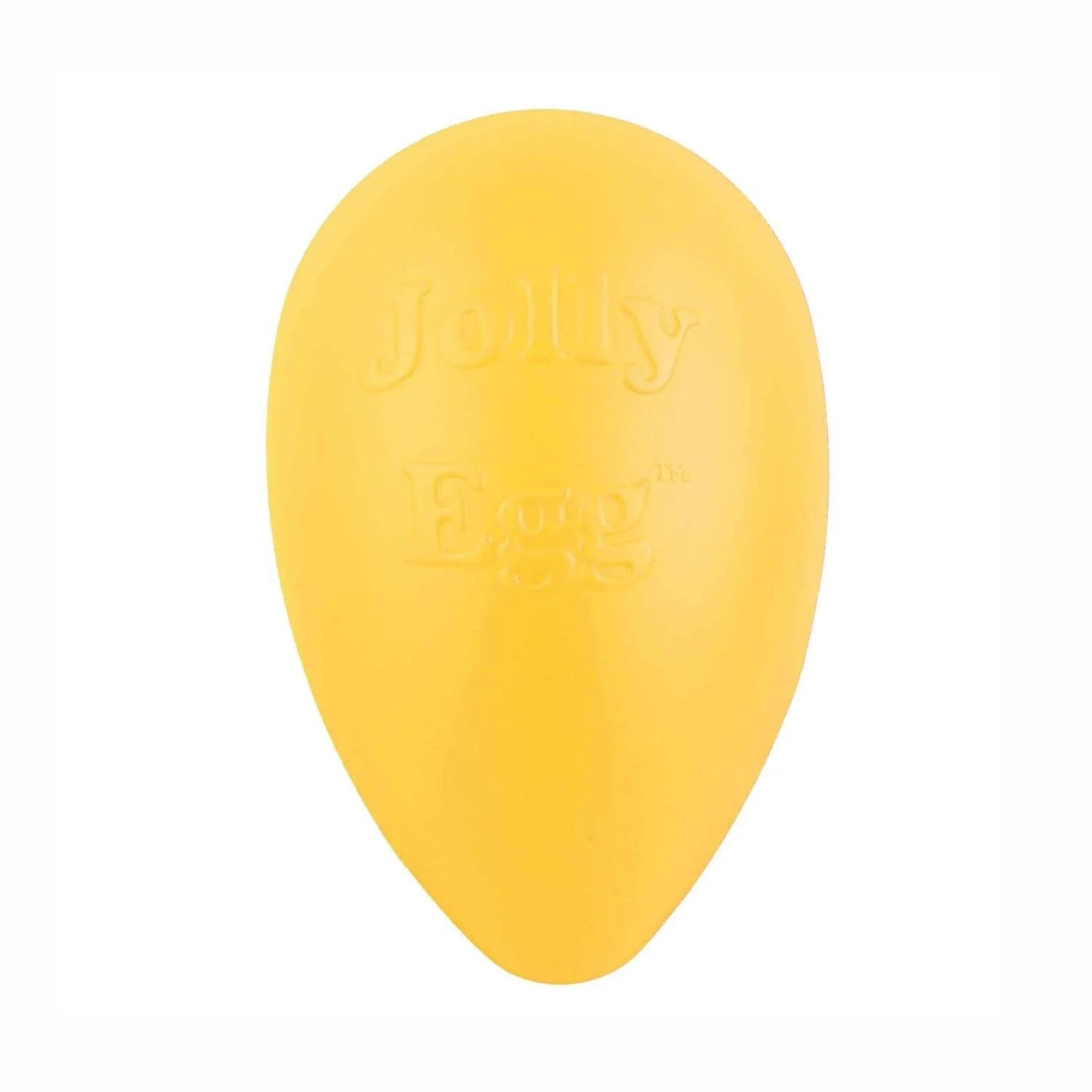 Jolly Pet Egg Hard Plastic Dog Toy Yellow Small, 8 in