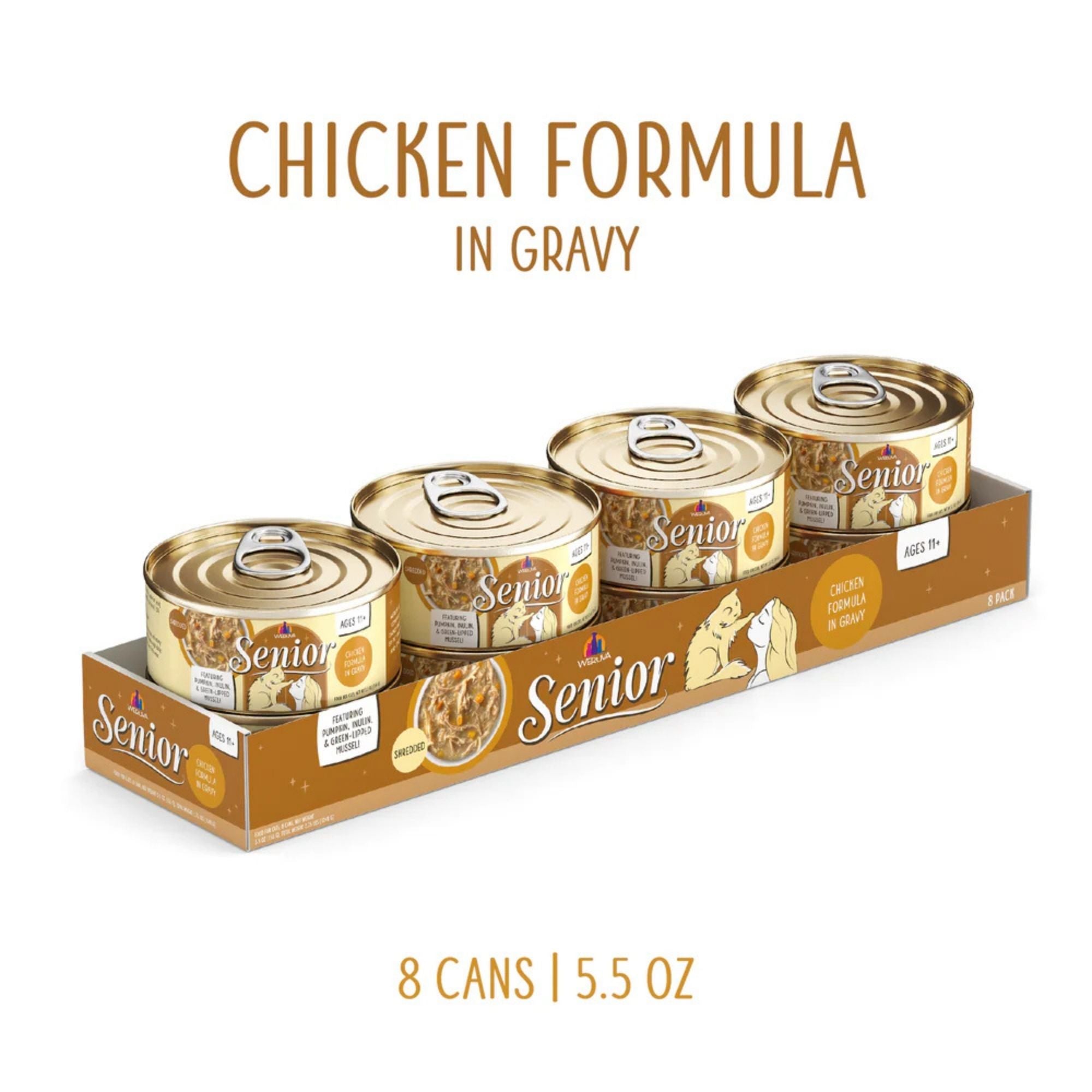 Weruva Cat Senior Chicken Formula In Gravy 5.5oz. (Case of 8)