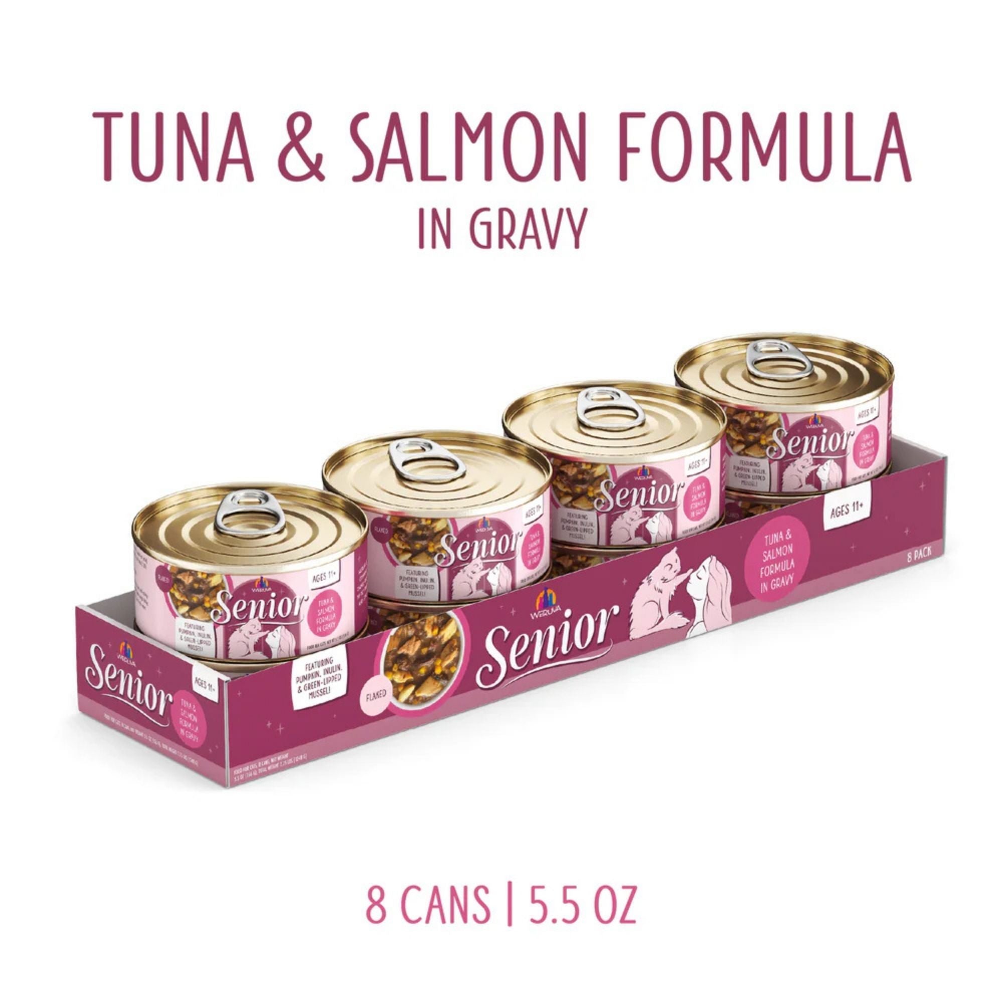 Weruva Cat Senior Tuna & Salmon Formula In Gravy 5.5oz. (Case of 8)