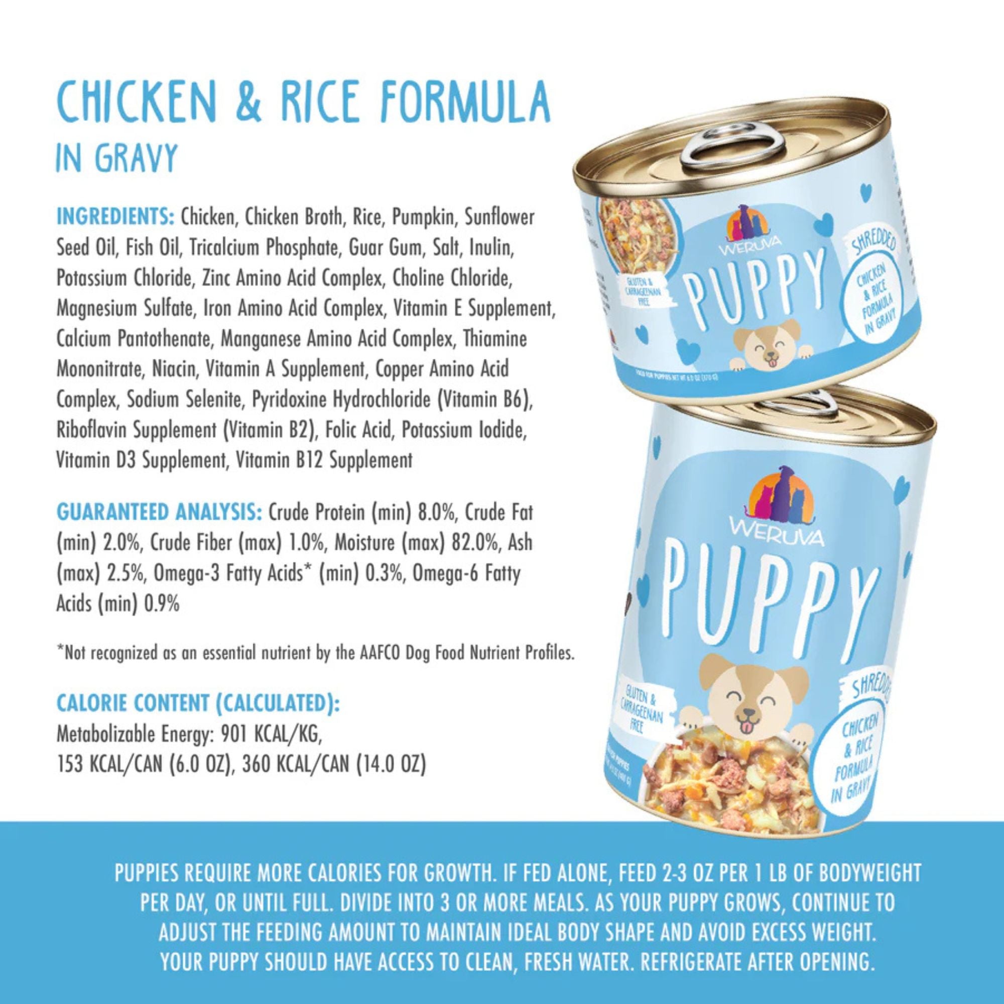 Weruva Dog Puppy Chicken & Rice Formula 6oz. - (Case of 8)