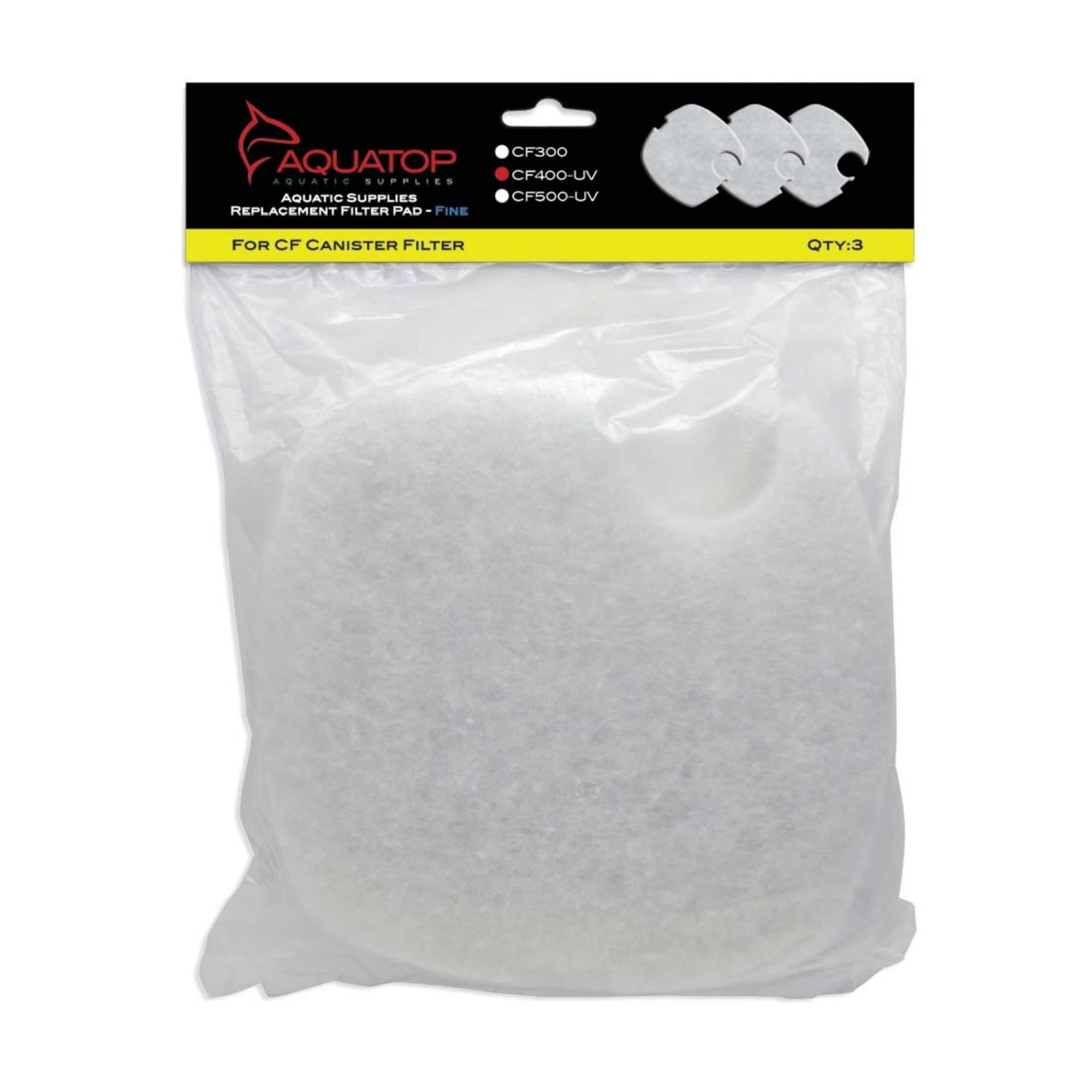 Aquatop Replacement Filter Sponge for CF Series Filters For CF400UV, White, 1ea/3 pk