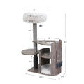PetPals Cullen Mid-Century Modern Cat Tree Brown & Cream 40 in