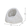PetPals Rose Cradle Pet Bed Ivory 17.7 in