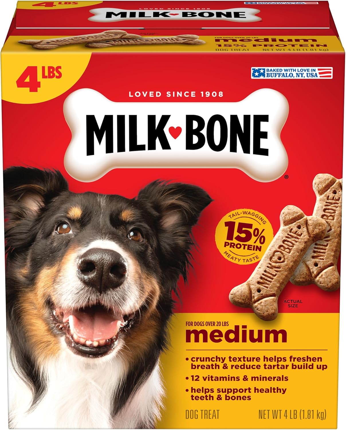 Milk-Bone Original Biscuits Medium Dog Treats 4 Lb. Box