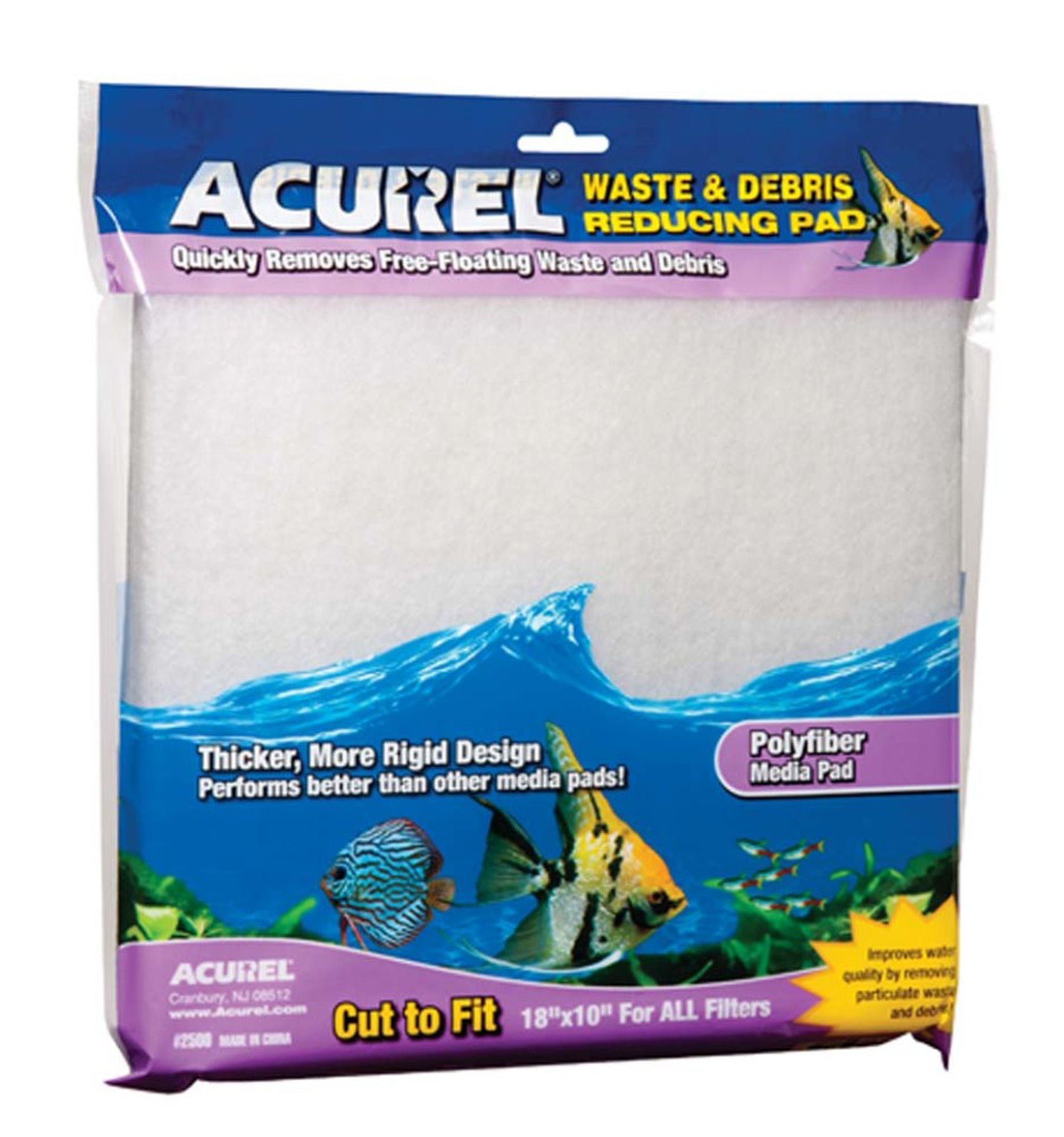 Acurel Cut to Fit Infused Media Pad White, 18x10