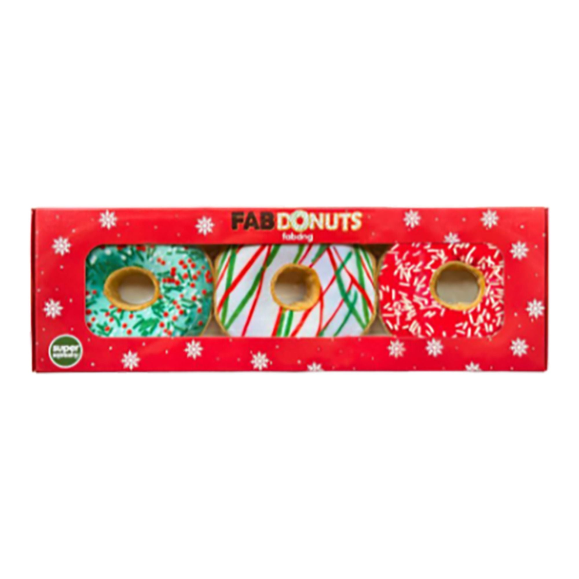 Fabdog Dog Holiday Donut 3 Pack