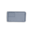 Boss Dog Tactical Collar Patch Grey USA Flag, 1ea/One Size