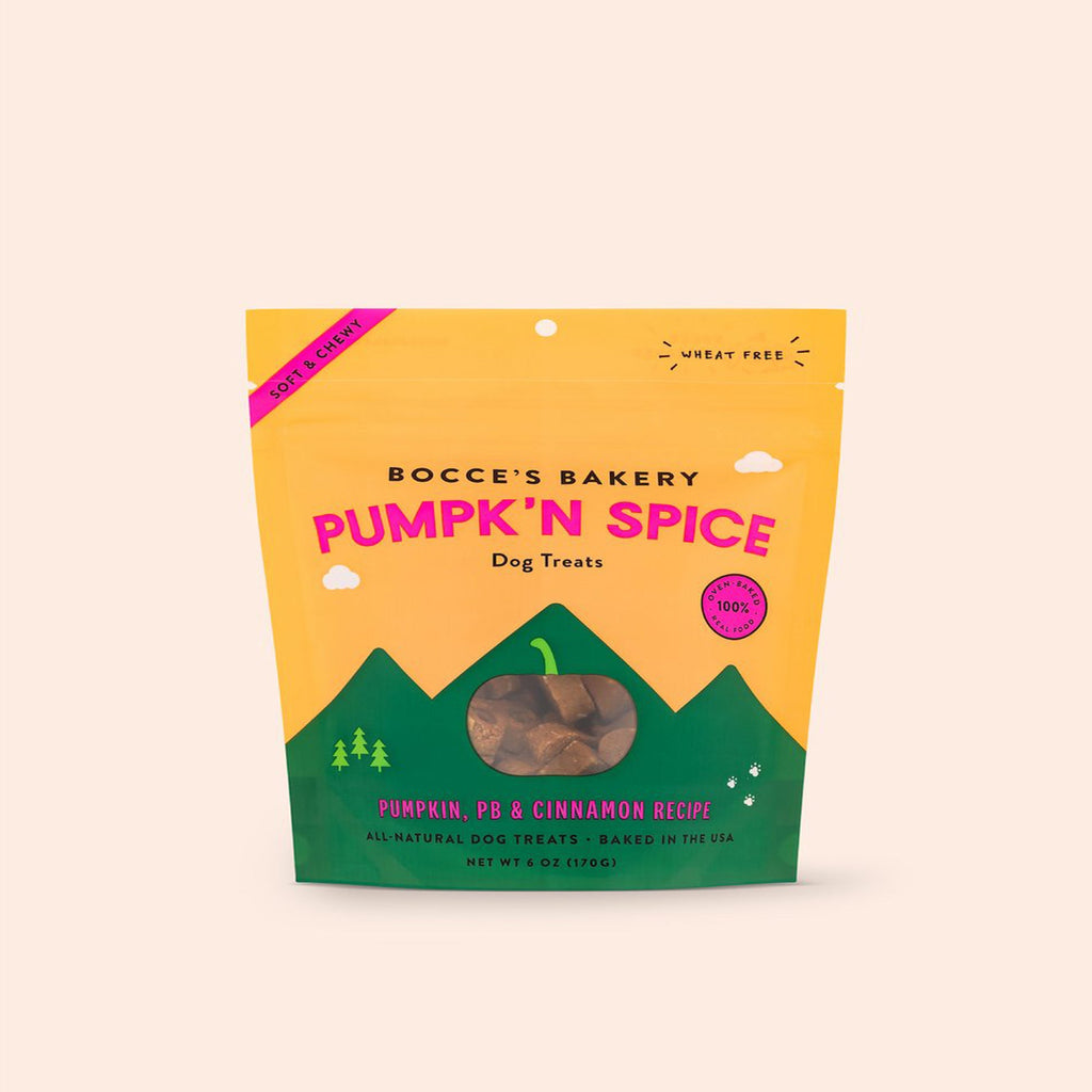 Bocces Bakery Dog Soft And Chewy Pumpkin Spice 6 oz