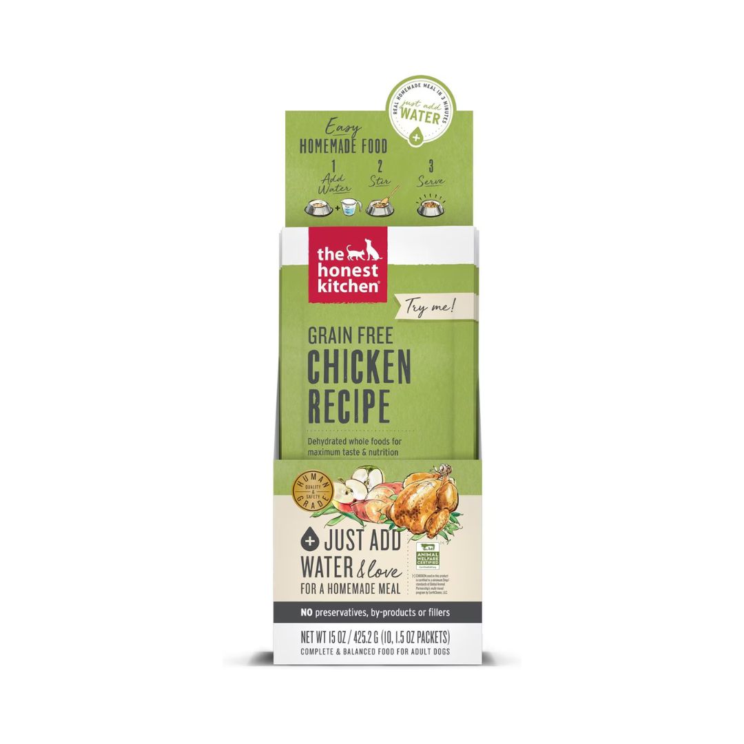 The Honest Kitchen Grain-Free Chicken Dehydrated Dog Food, 1.5-Oz, 10 Count