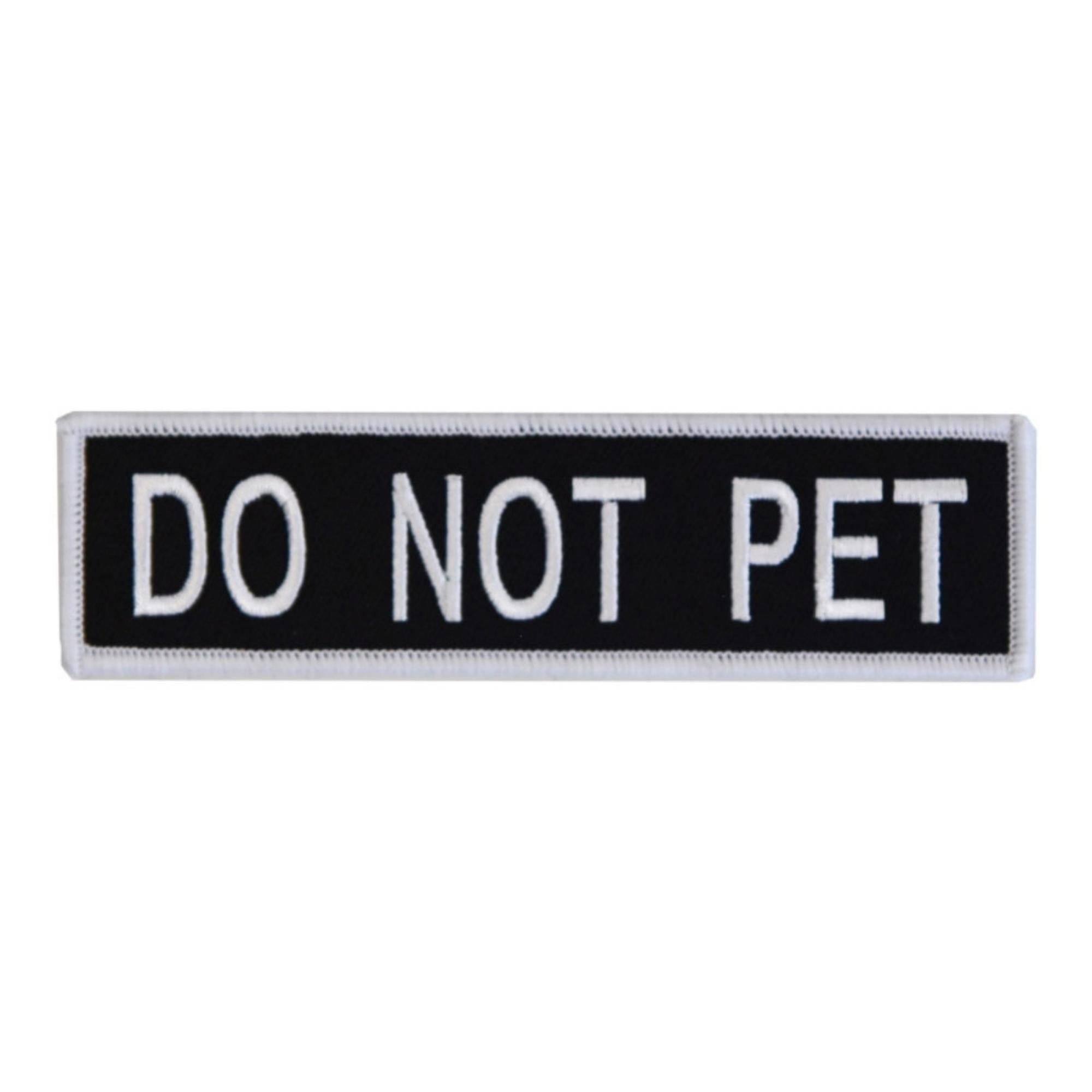 Boss Dog Tactical Harness Patch Do Not Pet, 1ea/LG