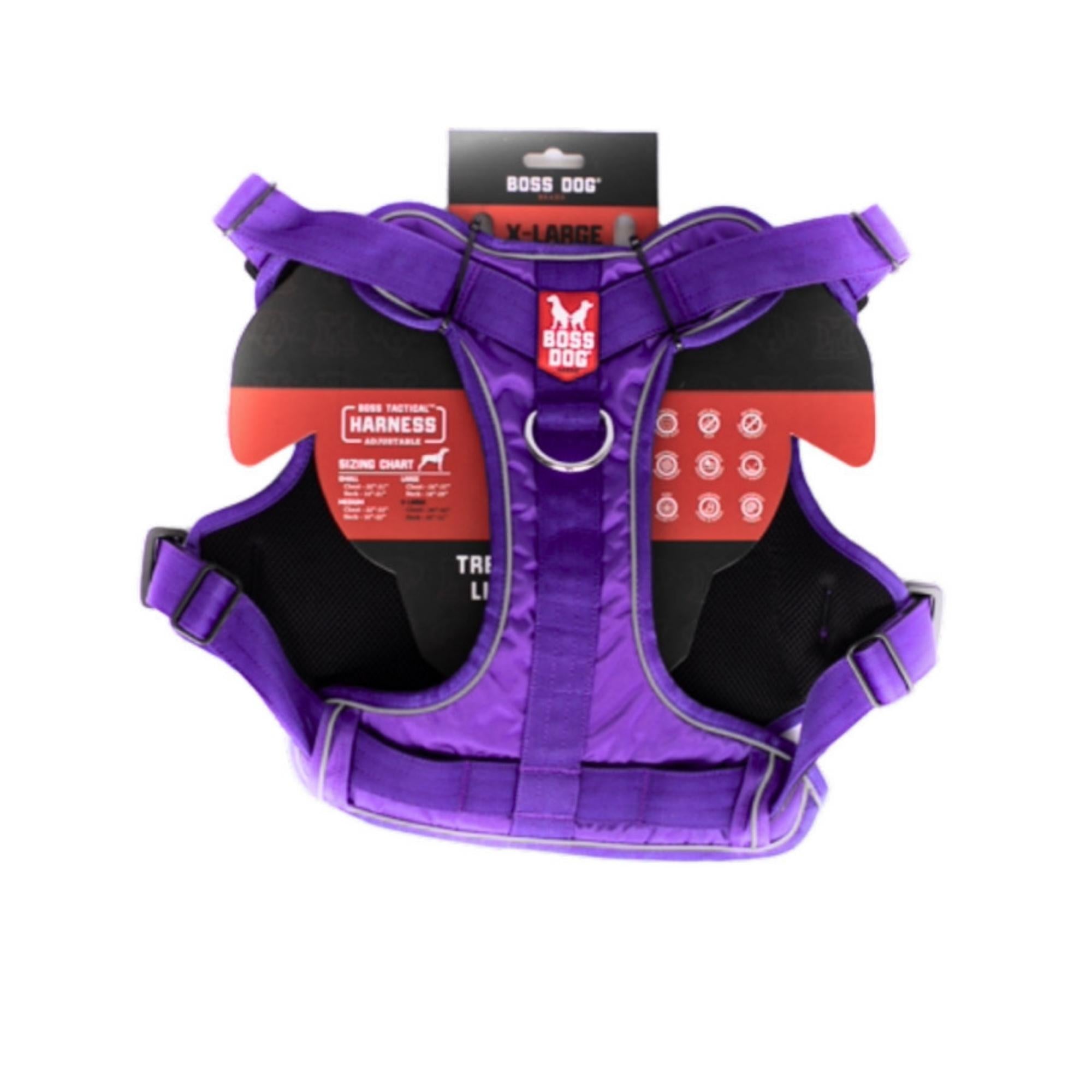 Boss Dog Tactical Dog Harness Purple, 1ea/XL