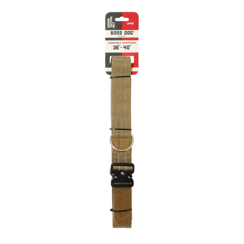 Boss Dog Human Boss Tactical Utility Dog Walker Belt Tan, 1ea/LG 3640In Waist