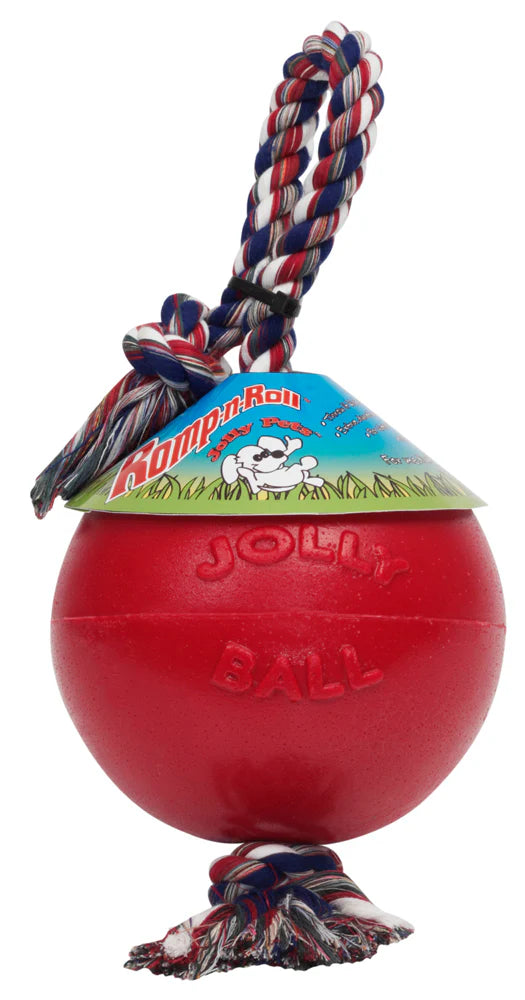 Jolly Pet Romp-n-Roll Dog Toy Durable Red Small, 4.5 in