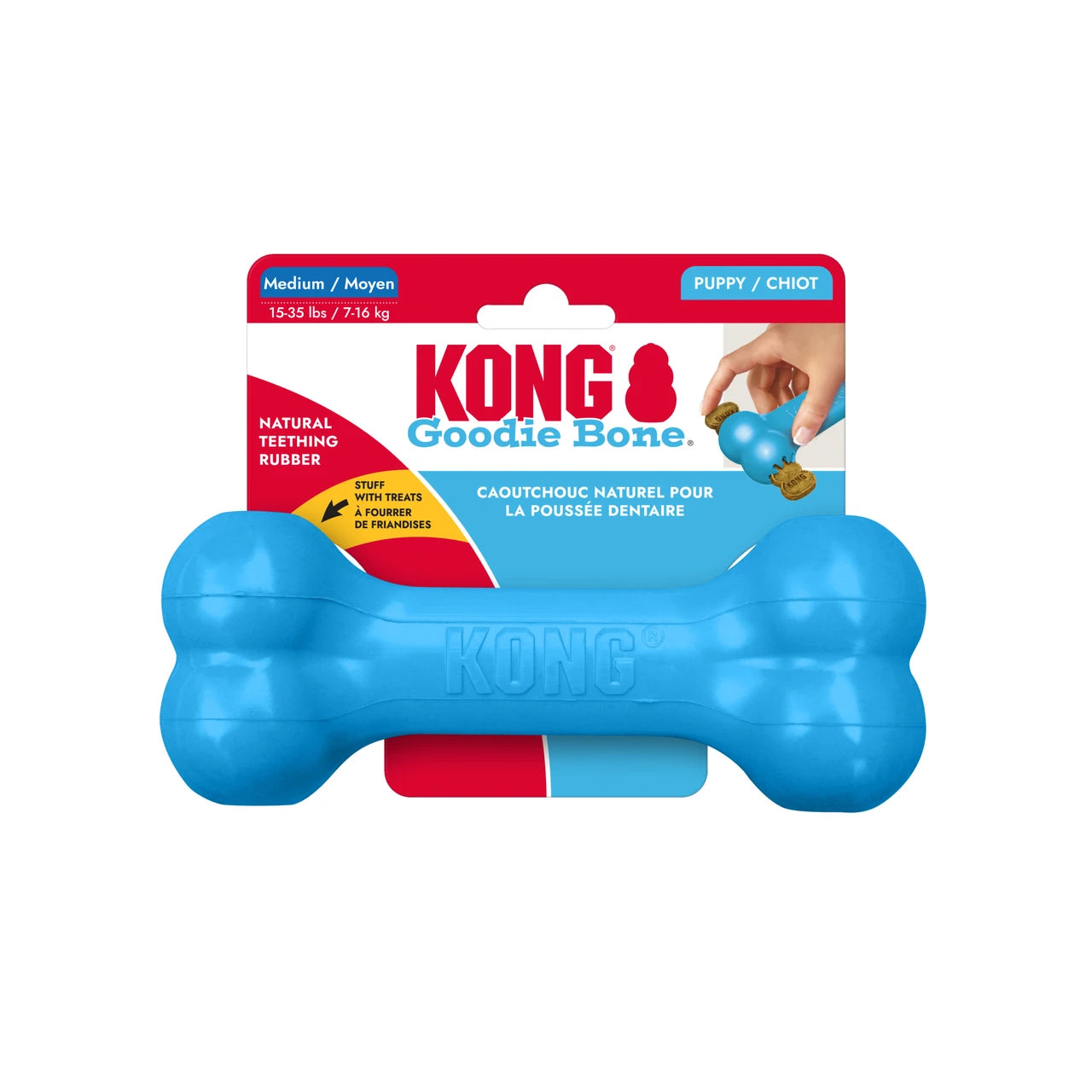 KONG Puppy Goodie Bone, Blue Medium Between 15-35 lbs
