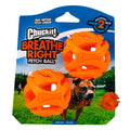 Chuckit! Breathe Right Dog Toy Fetch Ball Orange 2 pk, Medium