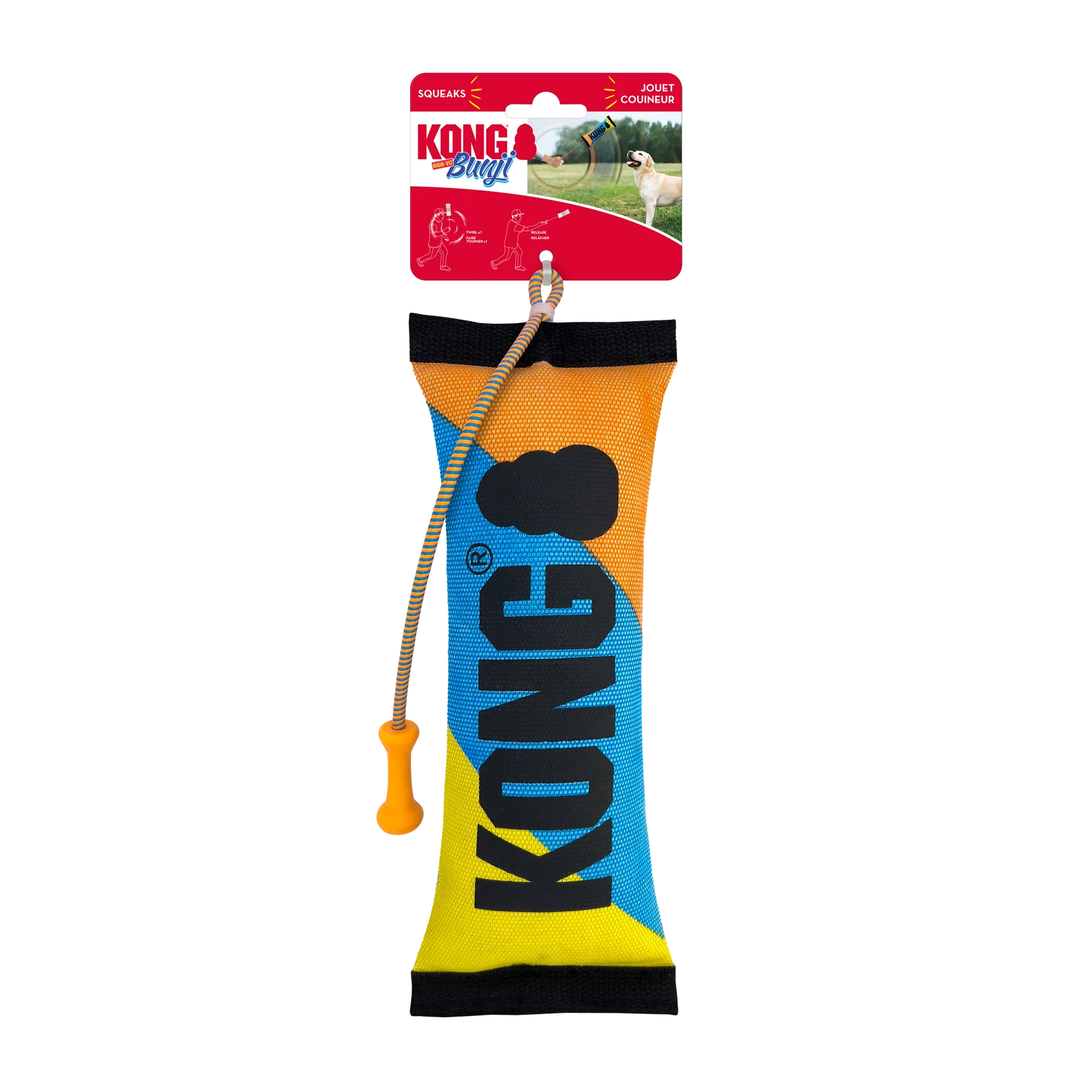 KONG Bunji High-Viz Bumper Dog Toy Assorted Color Medium