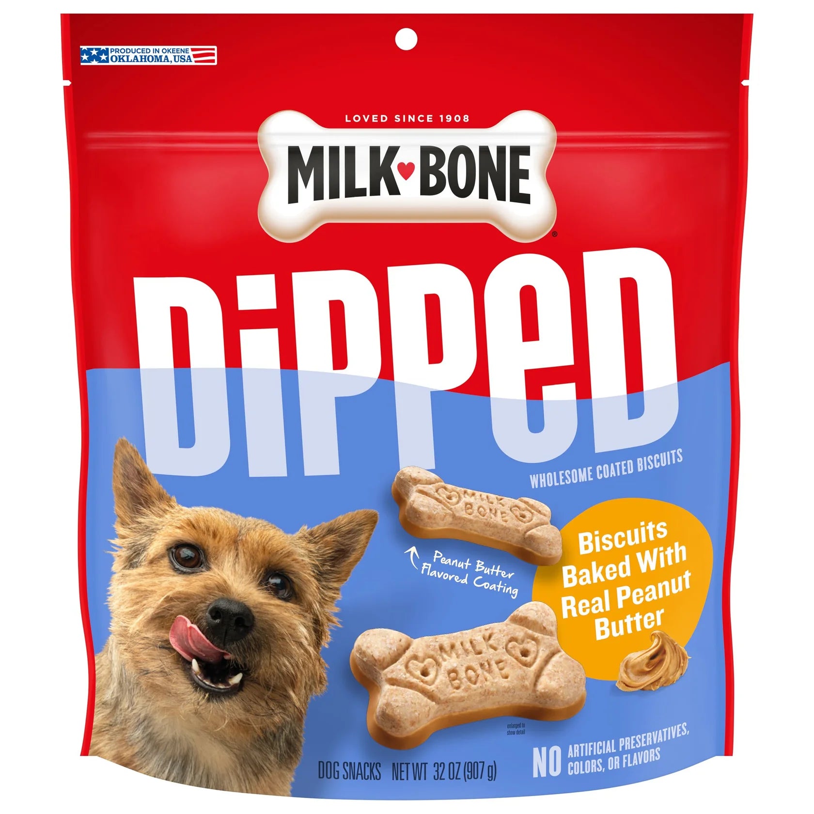 Milk-Bone Dipped Dog Treats Peanut Butter 32 oz