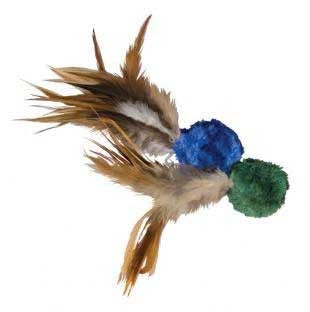 KONG Naturals Crinkle Ball With Feathers