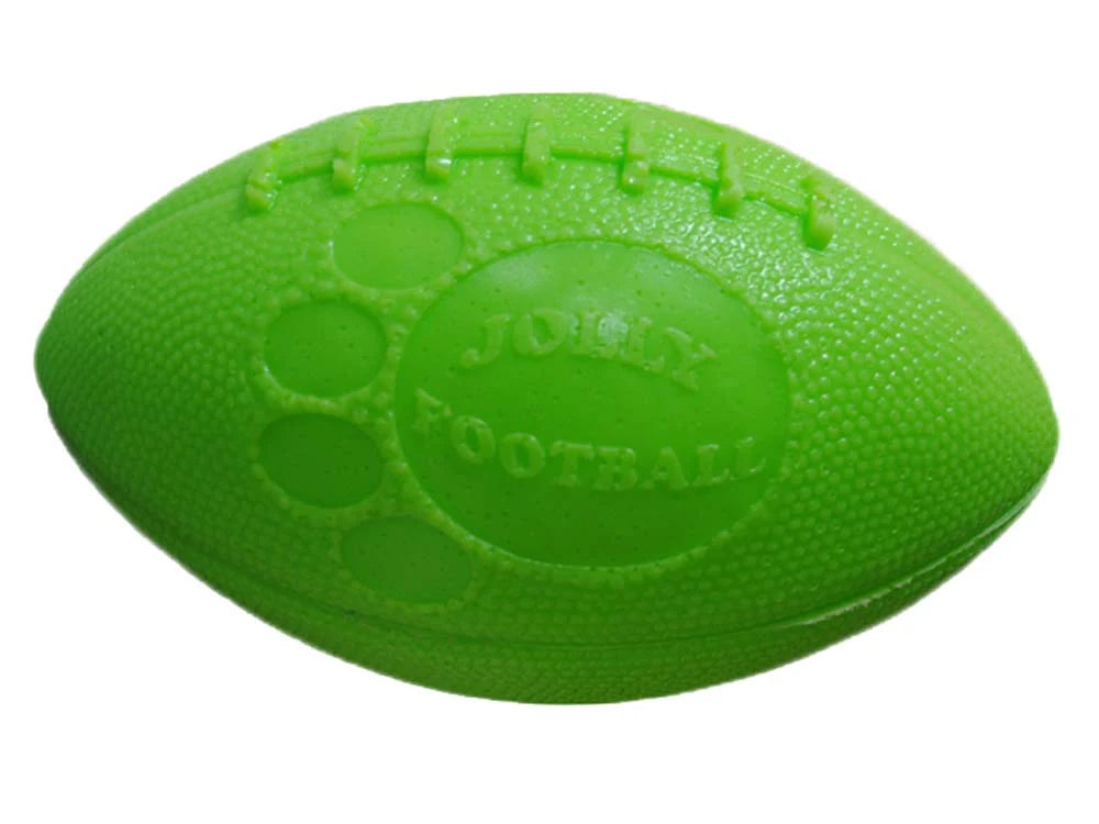 Jolly Pet Football Dog Toy Green, 8 in