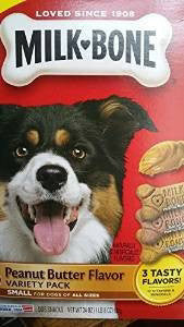 Milkbone Peanut Butter Flavor Dog Treats Variety Pack - Small 6/24oz