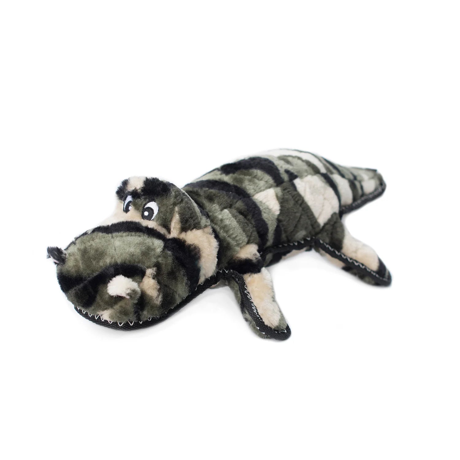 ZippyPaws Zippy Charity Z-Stitch Grunterz Dog Toy Camron the Camo Gator X-Large