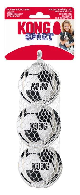 KONG Sport Soccer Balls Dog Toy Soccer Ball Medium, 3 pk