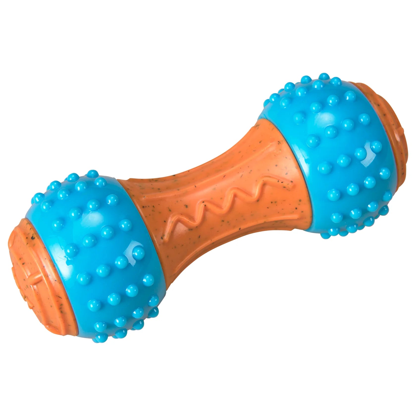 Bam-Bone + Giggler Dog Toy Dumbell Peanut Butter 5.5 in