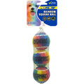 Petsport USA Rainbow Squeak Ball Dog Toy 1.8 in, 3 pk
